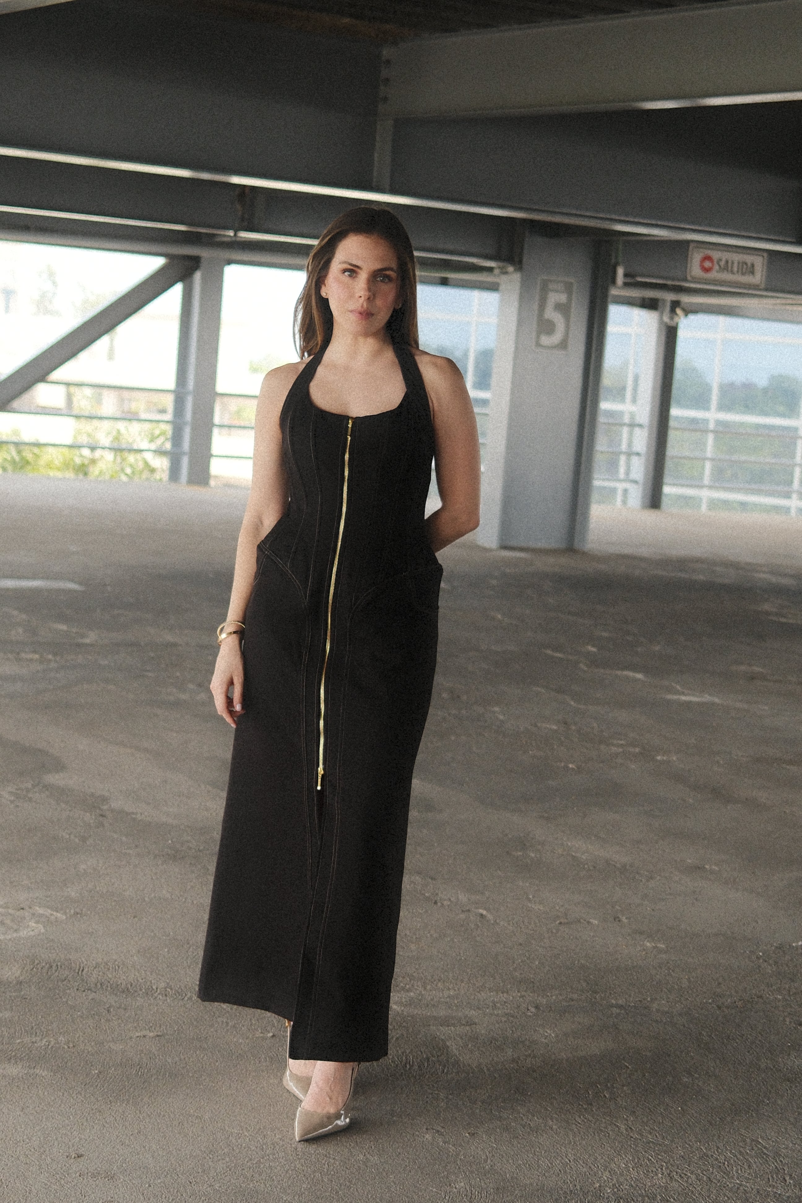 Adrienne Vestido Denim Oscuro Tirantes