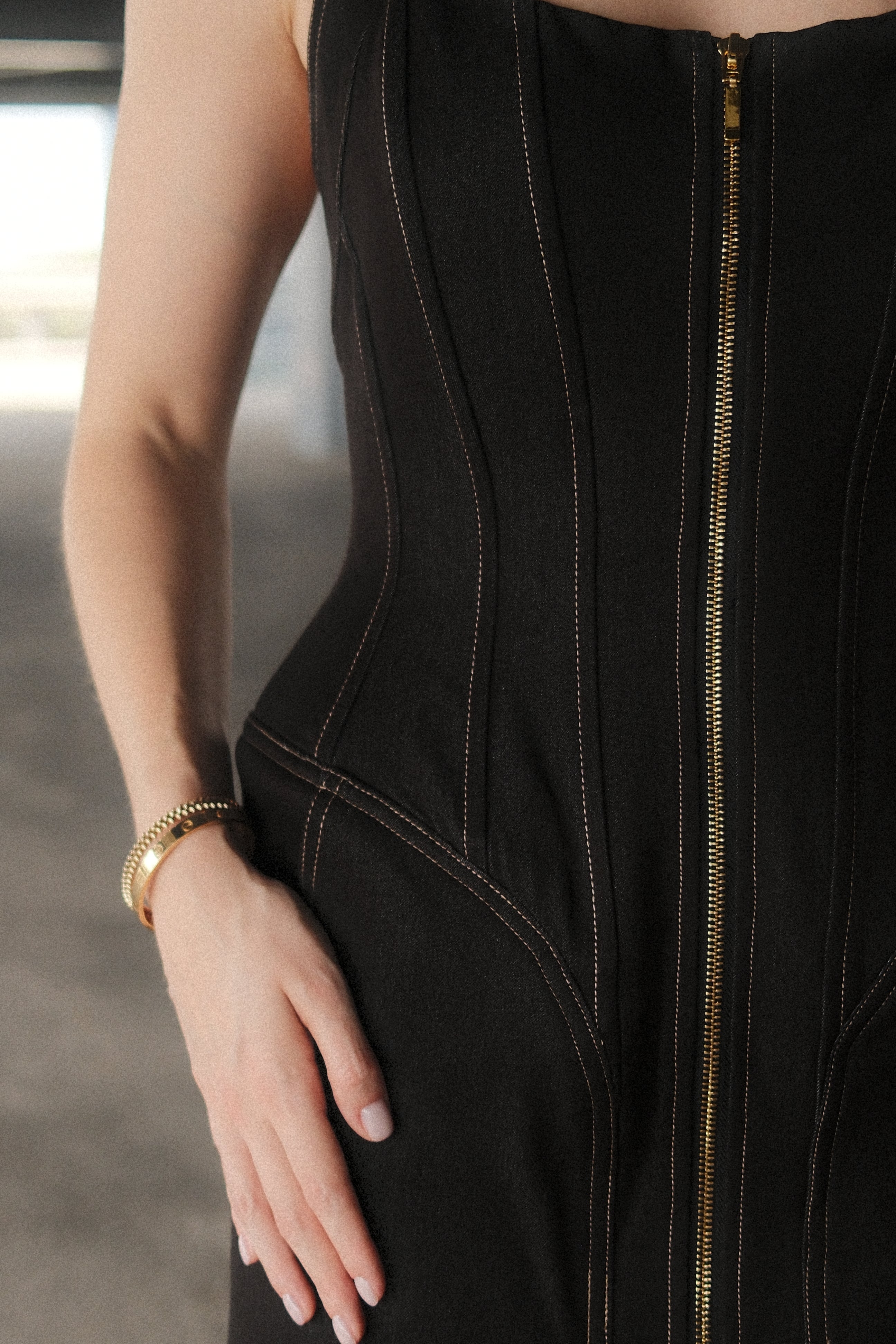 Adrienne Vestido Denim Oscuro Tirantes