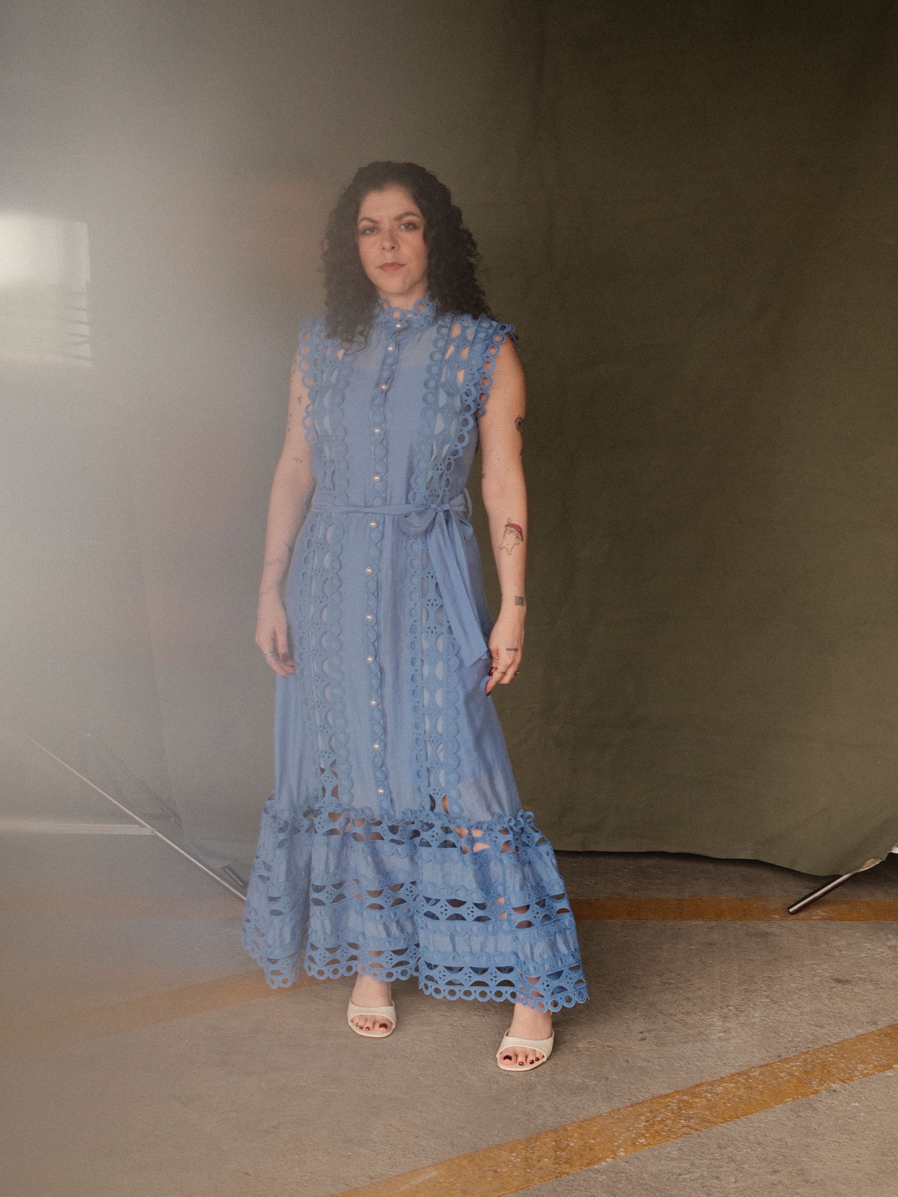 RAQUEL SLEVELESS HIGH NECK DRESS