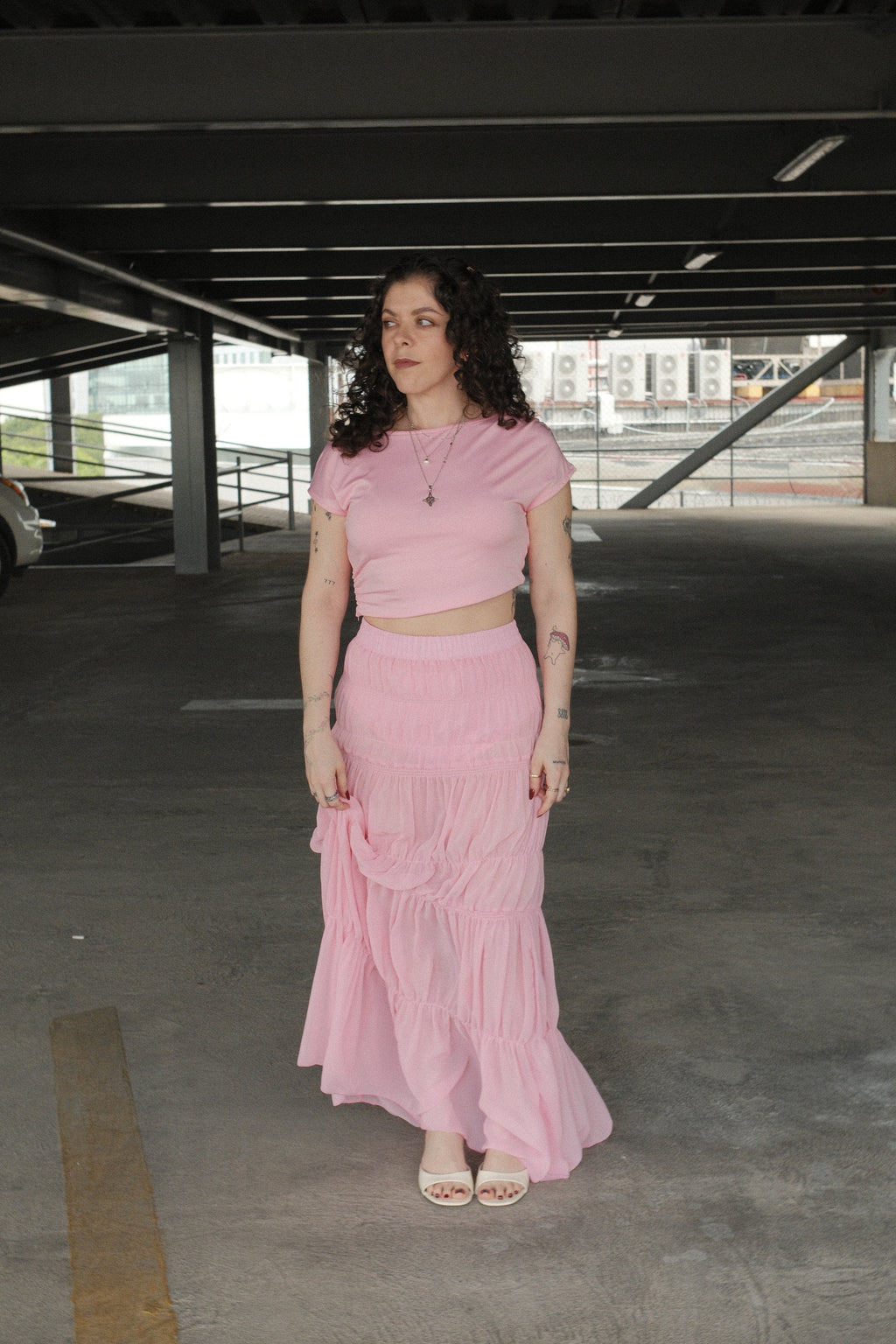 Venus Set Top y Falda Rosa