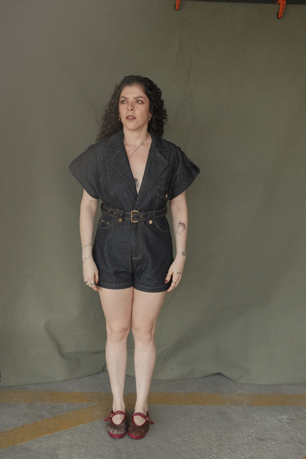 Chloe denim playsuit