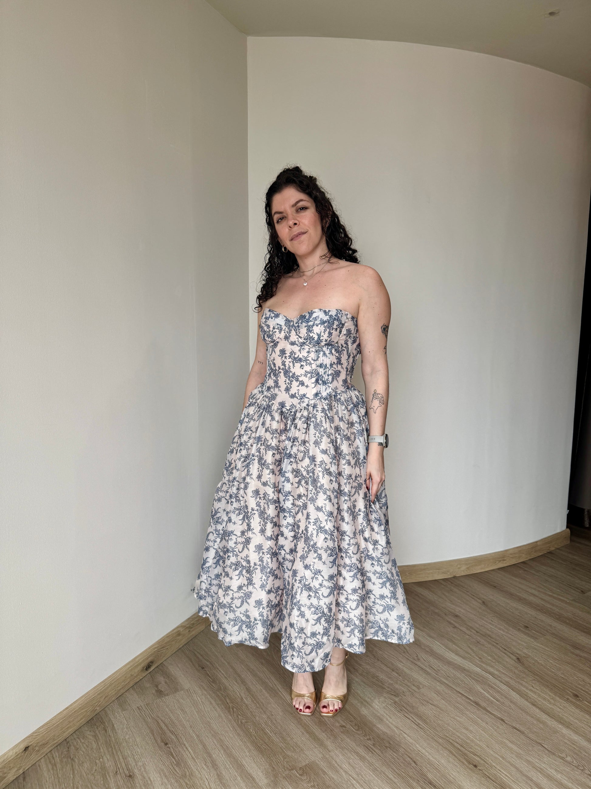 Fanny off-shoulder midi dress