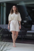 Susana Set Beige Sort + Blusa