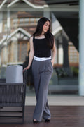 América Pantalón Gris Pierna Ancha