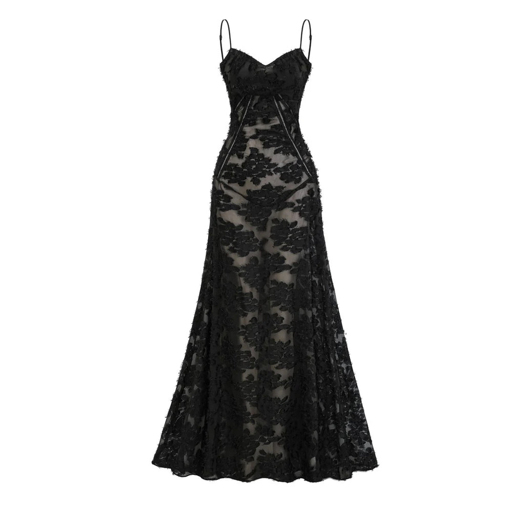 Emmelina floral lace maxi dress