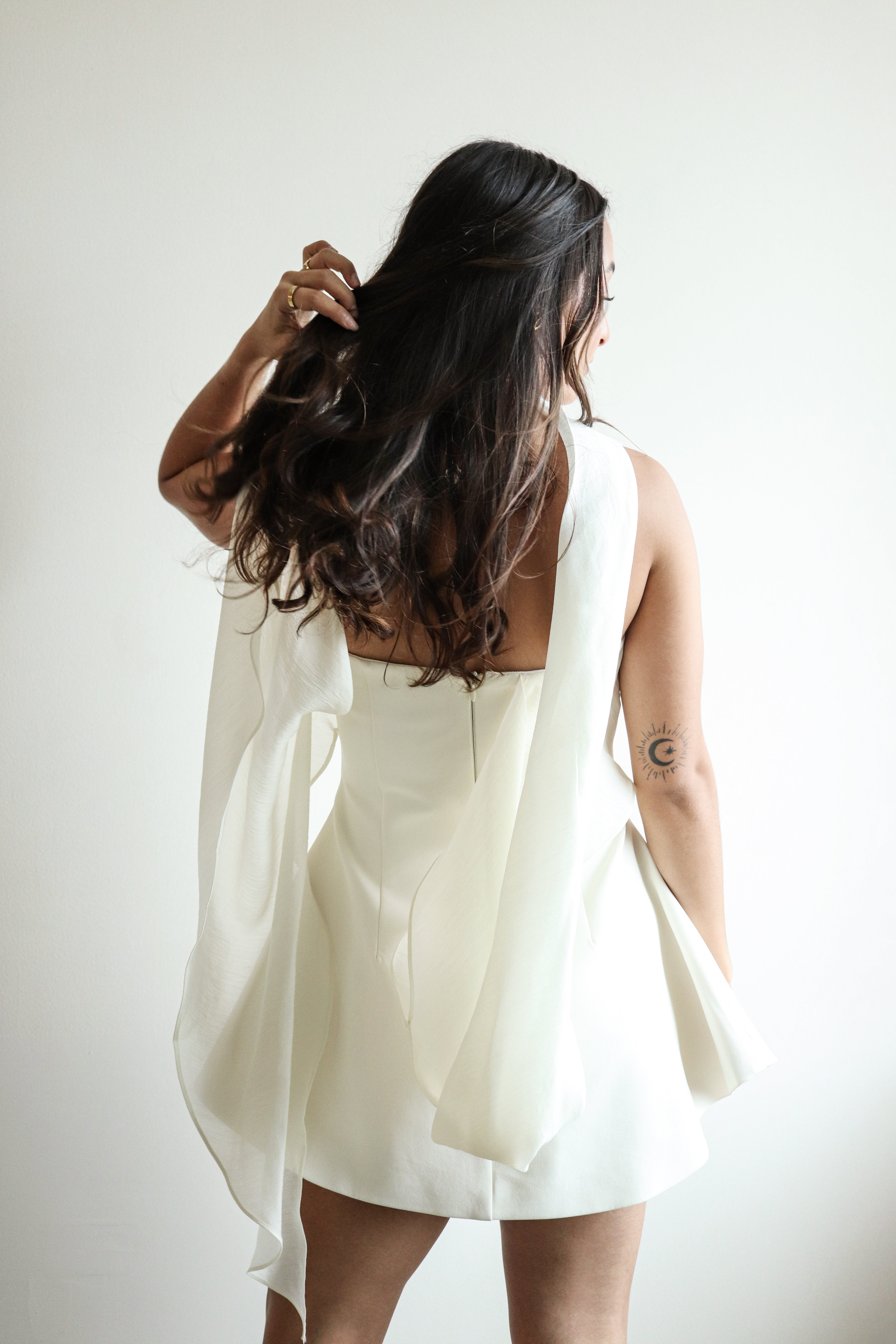 Danaé ribbon-design flared mini dress