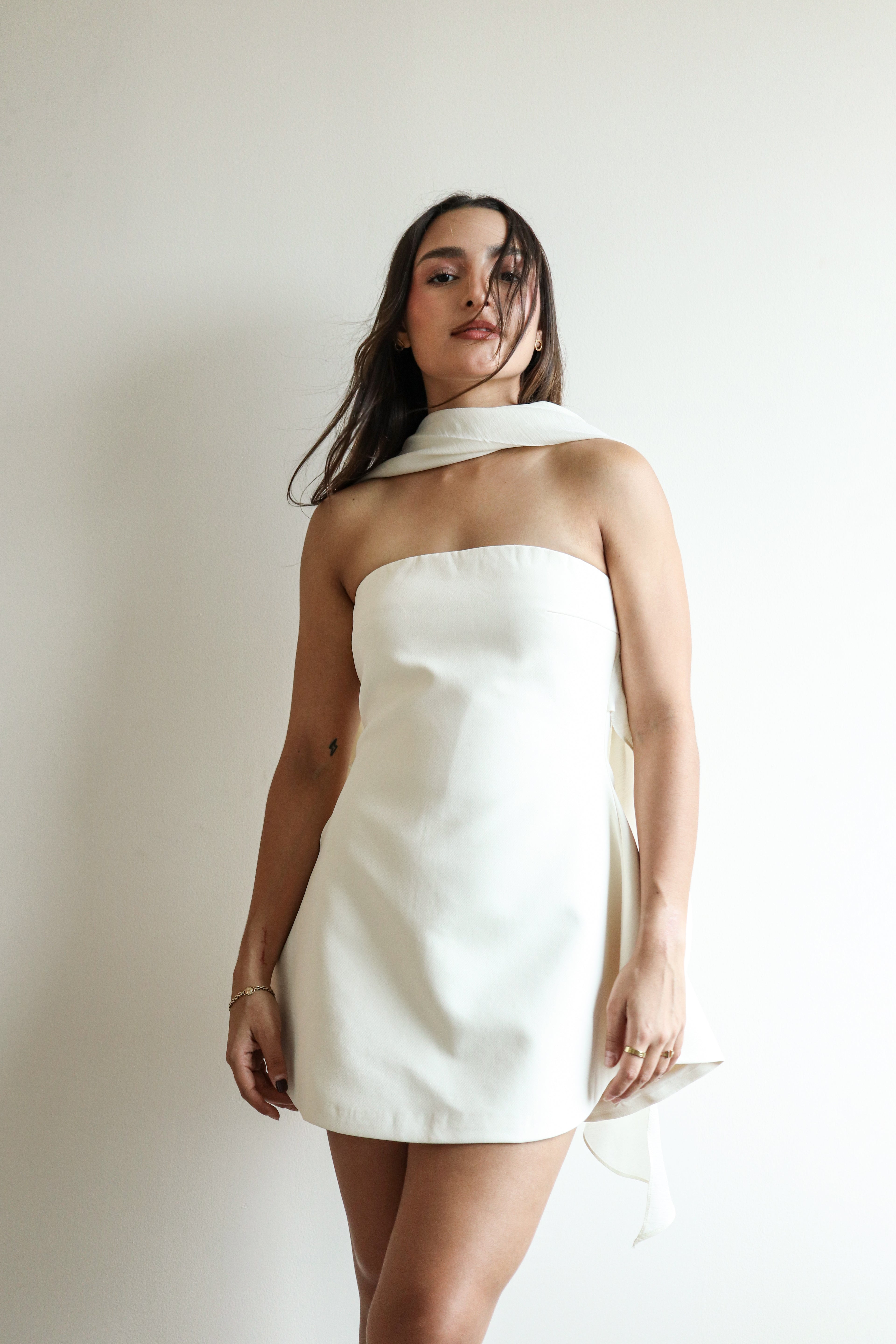 Danaé ribbon-design flared mini dress