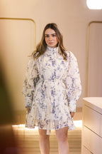 Blandine floral-print flared chiffon mini dress