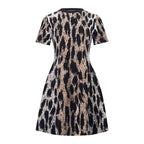 Lucie Brown Leopard Knit Mini Dress