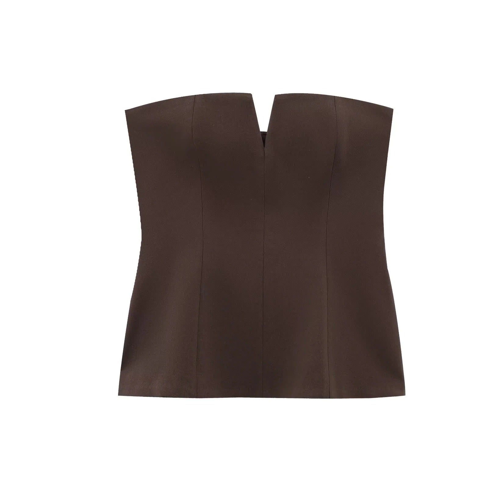 COFFEE STRAPLESS TOP