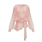 Eugénie fully-pleated ruffled mini dress