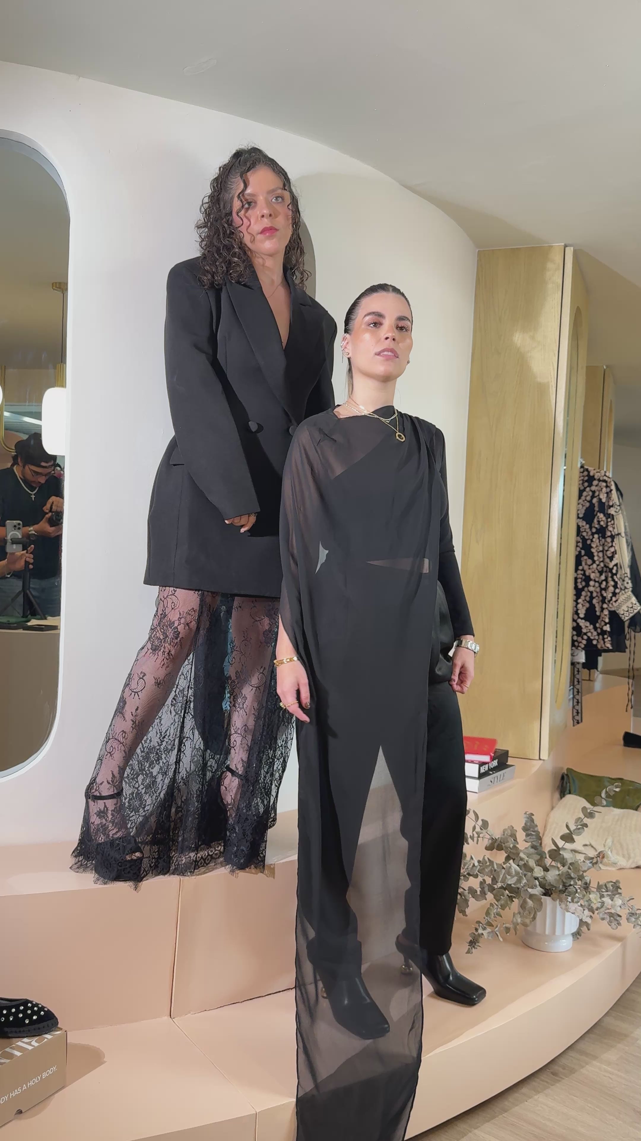 Adélise Blazer & Lace Skirt Set